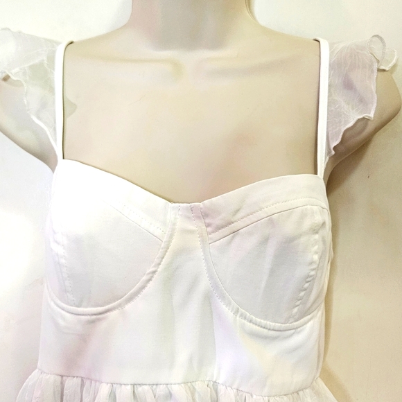 LE LIS Western Vogue White Sweetheart Neckline Fit&Flare Mini Dress,Large,NWT - Picture 5 of 16